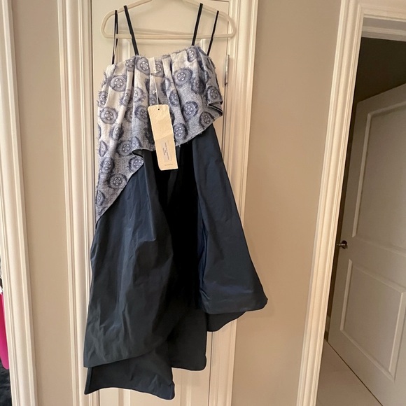 NEW RUNWAY TIA CIBANI overlap ink jumper dress women - Picture 5 of 5